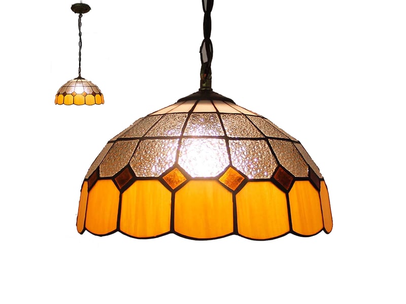  Suspension créative en bois massif et verre, style campagne – e27, source 9w blanc chaud incluse, pour salle à manger, bureau et chambre-style 5  - Conforama A