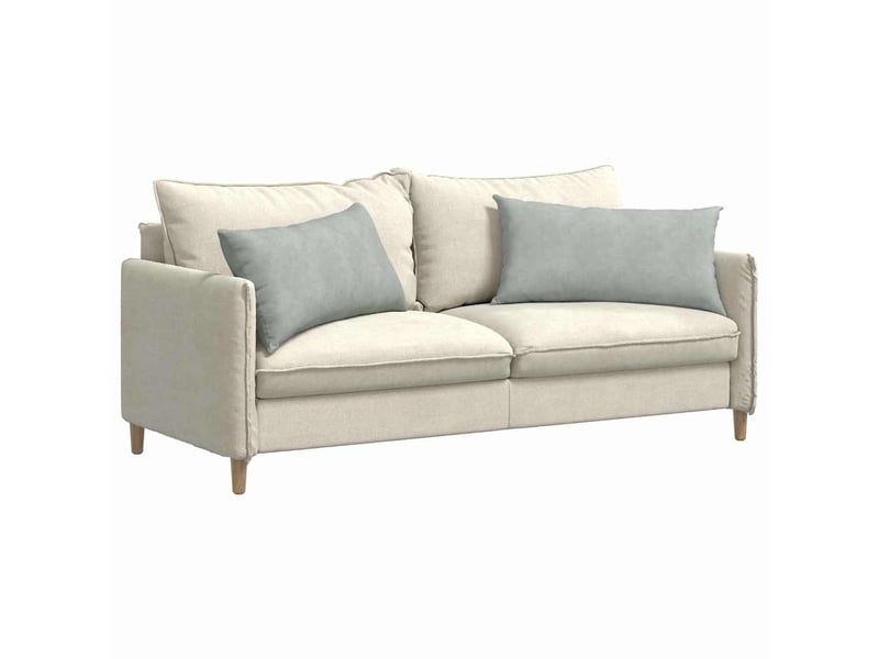  Lot de 2 coussins de canapé, coussins décoratifs gris clair 80 x 40 cm cf59077  - Conforama C