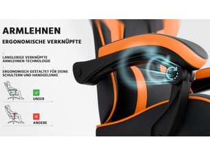 Fauteuil gaming DESMIU avec assise réglable en hauteur