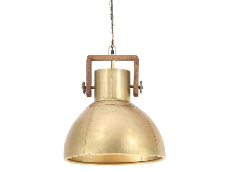 Lampe suspendue, suspension luminaire industrielle 25 w laiton rond 40 cm e27  - Conforama E