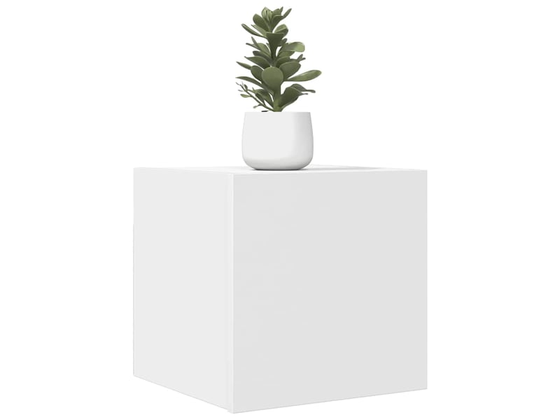  Lot de 4 meuble tv mural, meuble tv suspendu blanc 30,5x30x30 cm  - Conforama B