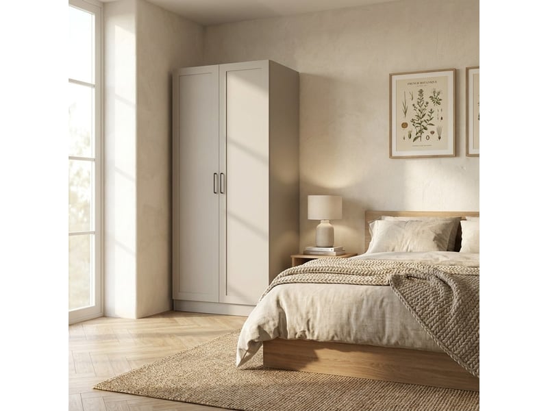  Armoire dressing 2 portes avec tringles à vêtements echo  - Conforama B