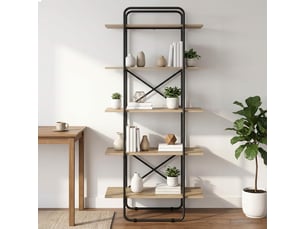 Étagère 5 niveaux, étagère de rangement 80 x 35 x 175,5 cm pb chêne sonoma