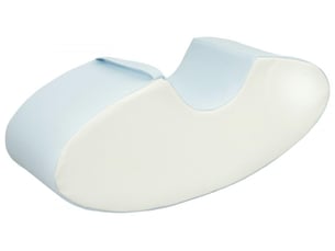 Coussin rocker blanc, bleu (pastel)