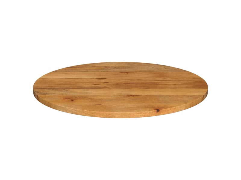  Dessus de table - plateau de table - dessus de bureau ø 80x3,8 cm rond bois de manguier massif  - Conforama C