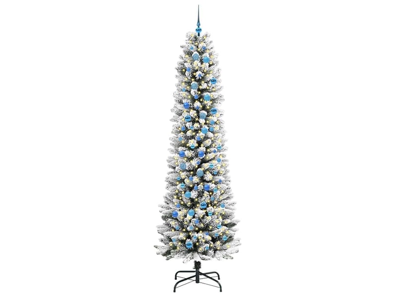  Sapin de noël artificiel, arbre de noël blanc 240 cm pvc, métal et plastique shl8870  - Conforama C