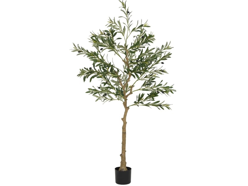  Olivier artificiel en pot 15 x 15 x 150 cm – vert – branches façonnables et base cimentée stable  - Conforama A