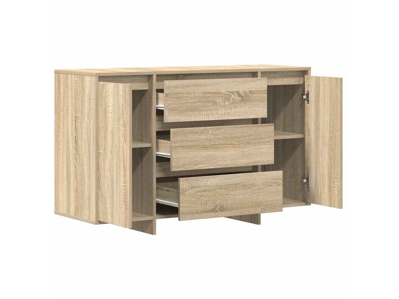  Buffet - bahut - meuble de rangement chêne sonoma 120 x 41 x 75 cm bois d'ingénierie  - Conforama E