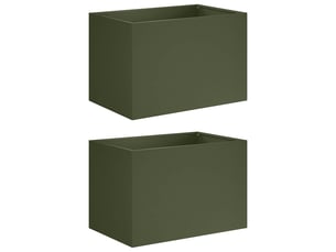 Jardinière - cache-pot de jardin 2 pcs vert olive 50 x 40 x 40 cm