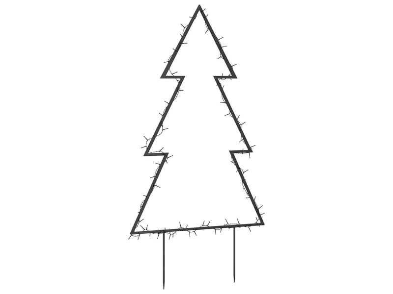  Décoration lumineuse arbre de noël avec piquets 80 led 60 cm  - Conforama D