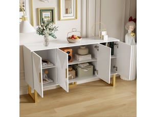 Buffet <strong></strong> <strong></strong> - 150 cm coloris blanc