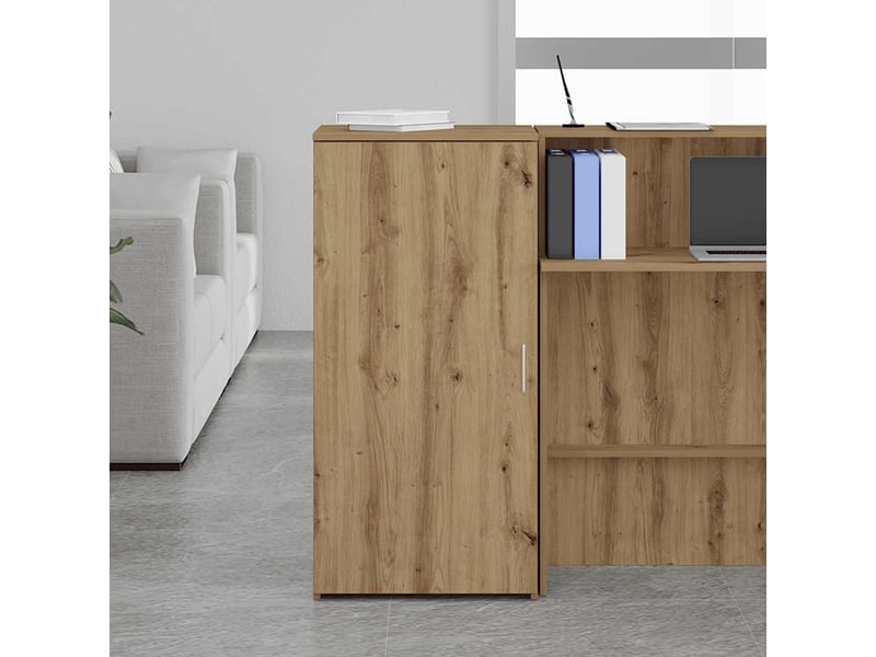  Armoire rangement salon chêne artisanal 50x45x103,5cm bois ingénierie  - Conforama C