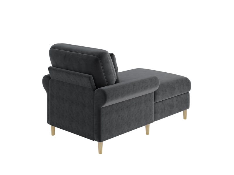  Fauteuil relax inclinable 1 place en velours gris avec coussin, pour lecture et détente à la maison au quotidien  - Conforama A