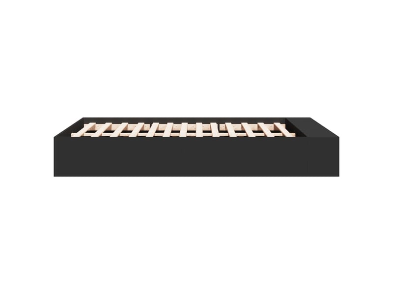 Lit double- lit adulte -  cadre de lit sans matelas noir 135x190 cm  - Conforama D