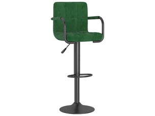 Tabouret de bar, chaise de bar vert foncé velours shl27169