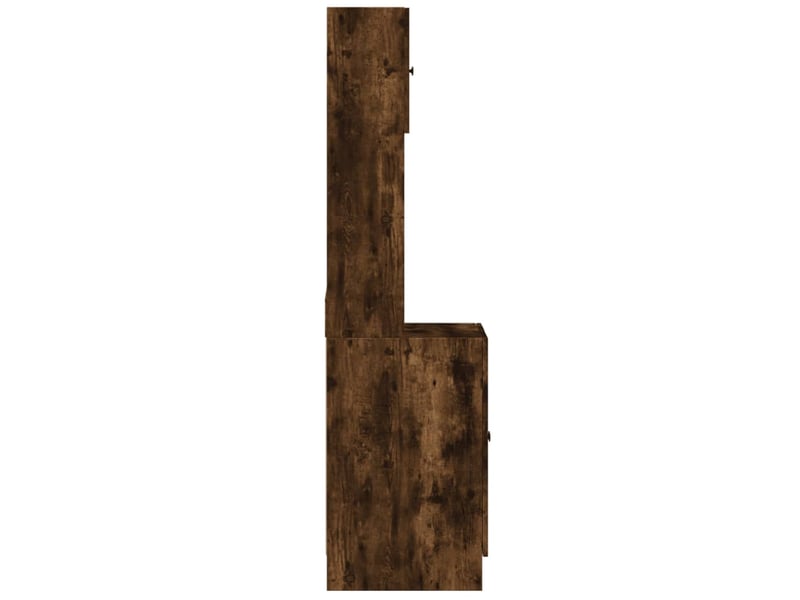  Meuble de rangement, armoire de cuisine chêne fumé 60x50x180cm bois d'ingénierie  - Conforama E