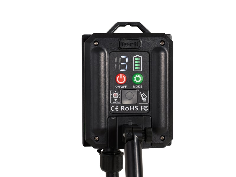  Lot de 2 lampes à piquet noires 60 cm avec led rechargeable et solaire ip65 - adalind  - Conforama D