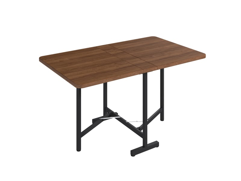 Table à manger extensible 120x80 cm pliable mdf noyer - Conforama A