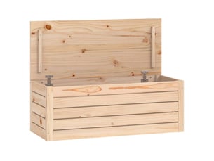 Boîte de rangement, coffre de rangement 89x36,5x33 cm bois massif de pin