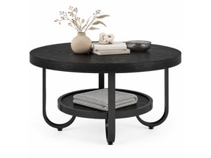 Table basse rond(e) coloris noir KOVIEA  - 79.8 cmx79.8 cm