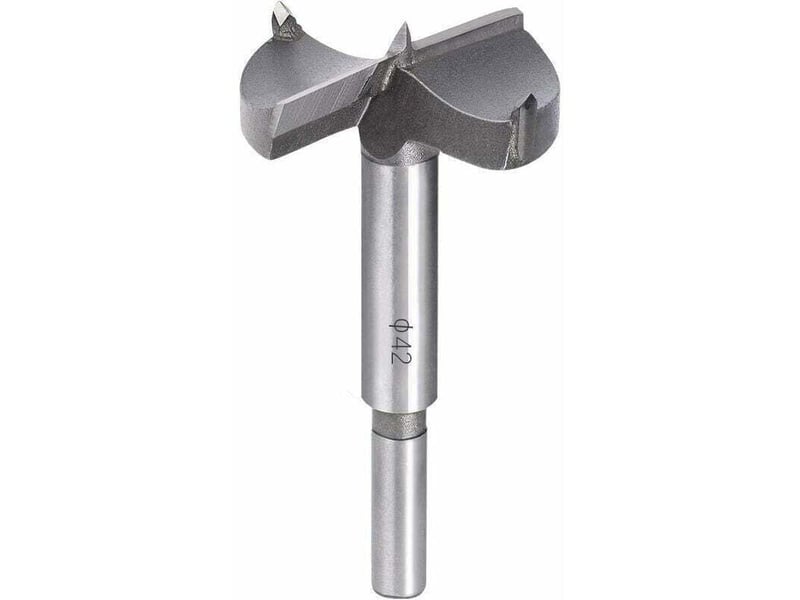  Mèche à bois carbure 42 mm – pour porte sphérique, tiroirs et contreplaqué. Réalisez facilement des trous propres à fond plat.  - Conforama A