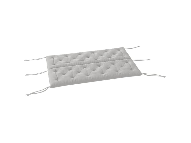  Coussin de banc 3 places 150x98x8 cm – gris clair – rembourré avec 6 liens de fixation, intérieurextérieur  - Conforama D
