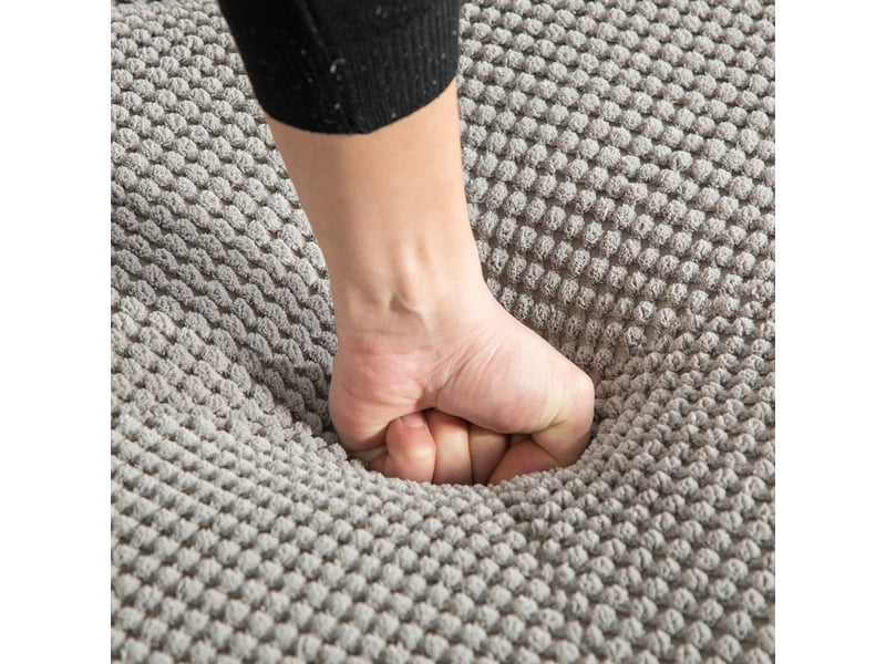  Canapé modulable en tissu chenille gris avec mousse à haute élasticité 30d facile à déplacer et antidérapant  - Conforama E