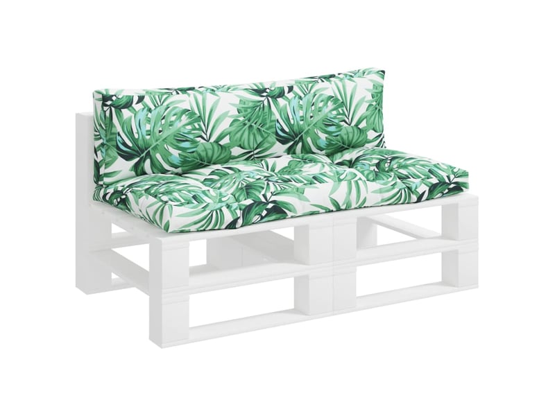  Lot de 2 coussins de palette, coussins de canapé motif de feuilles tissu cf59564  - Conforama C