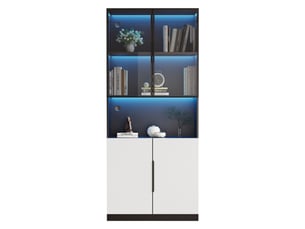 Vitrine coloris blanc   blanc - x