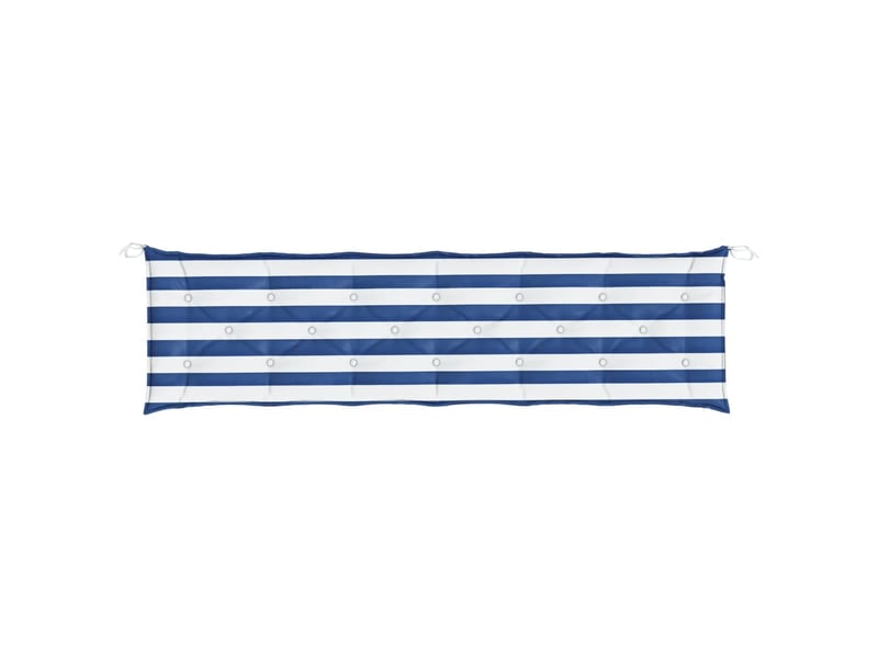  Coussin de banc de jardin, coussin d'assise rayures bleues et blanches 200x50x7cm cf52787  - Conforama D