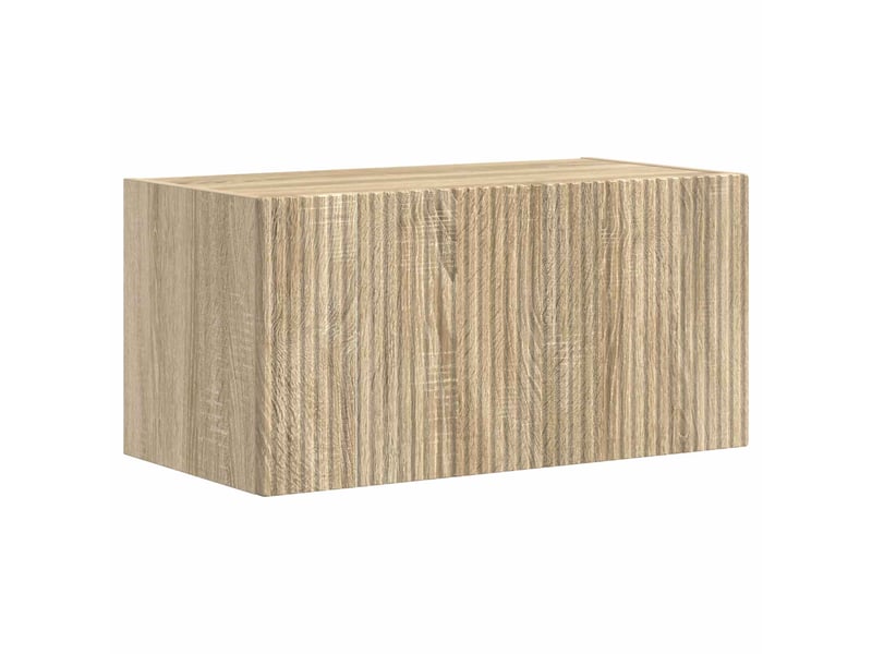  Ensemble de meuble tv - banc tv - meuble de rangement mural 4 pcs chêne sonoma bois d'ingénierie  - Conforama E