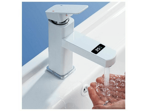 Robinet de lavabo à poignée unique, robinet de salle de bains en laiton pur, aérateur, robinet de lavabo de salle de bains blanc