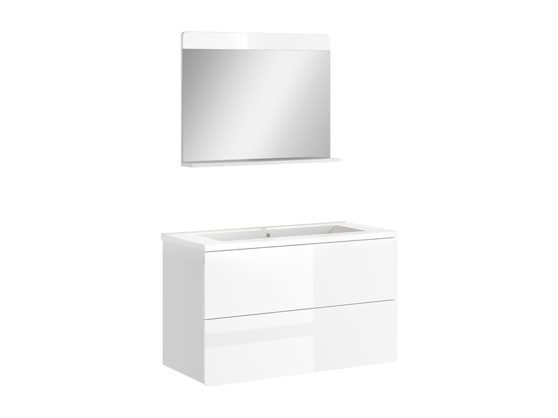  Vicco meubles bain, blanc haute brillanceblanc, 3 pièces  - Conforama A