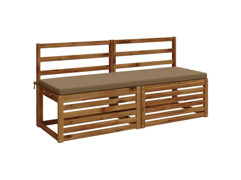  Lot de 2 coussins de banc, coussins d'assise soest 100 % polyester taupe cf57451  - Conforama C