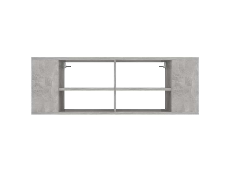  Meuble tv - banc tv - meuble de rangement mural gris béton 102x35x35 cm bois d’ingénierie  - Conforama D