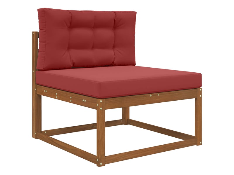  Coussin de canapé d'extérieur, coussin de chaise polyester bordeaux 80 x 80 cm cf54054  - Conforama C