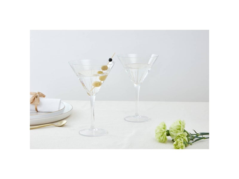  Lot de 2 verres à cocktail lunis 25cl doré LUNIS - Conforama E