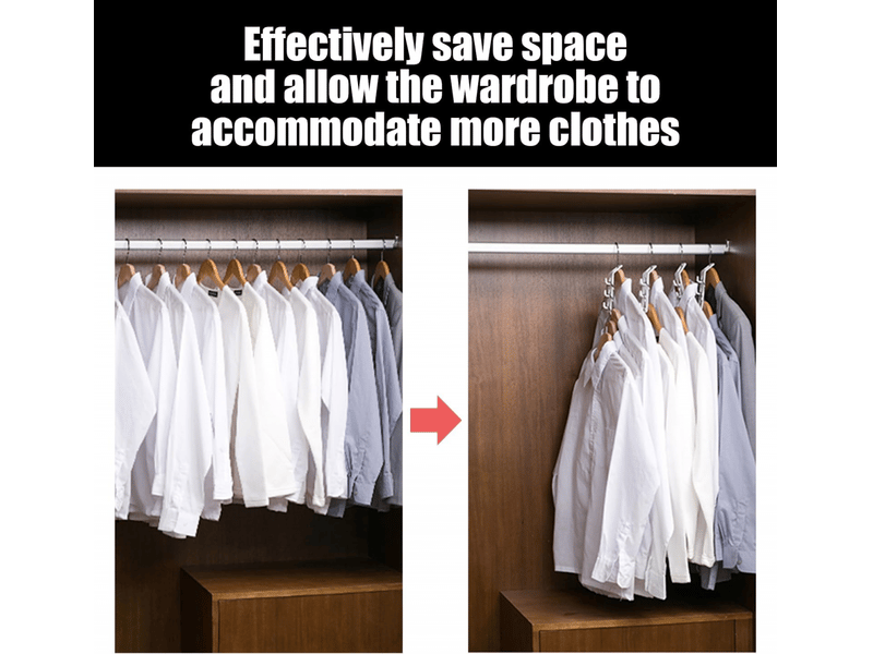  Lot de 6 crochets de connexion pour cintres empilables - organisateur de vêtements - accessoires de cintre peu encombrants, blanc  - Conforama E