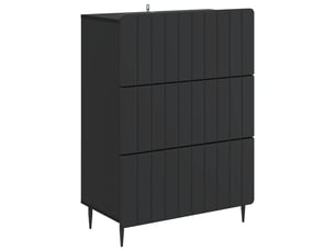 Armoire de rangement bureau, armoire à tiroirs 66 x 34,5 x 92 cm bois d'ingénierie noir