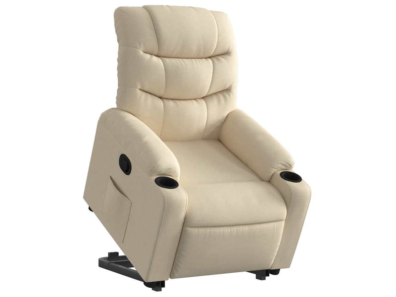  Fauteuil inclinable salon, fauteuil relax crème tissu shl74824  - Conforama C