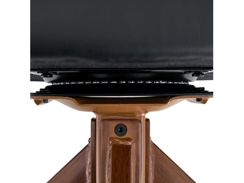  Chaise pivotante 54,5x50,5x77 cm 360° polyuréthane (pu) noire  - Conforama D