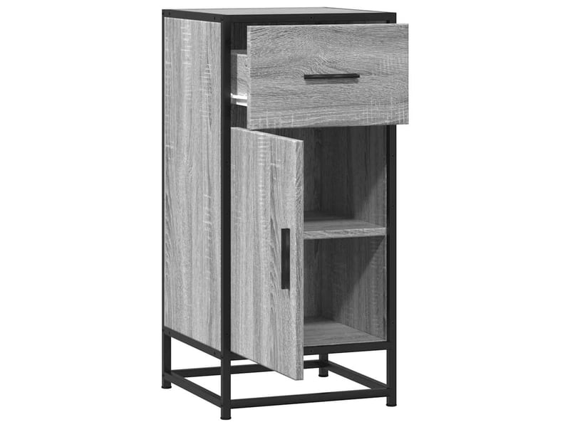  Buffet - bahut - meuble de rangement sonoma gris 35,5x35x76 cm bois d'ingénierie et métal  - Conforama E