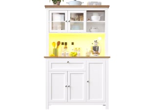 Buffet 5 porte(s) 1 tiroir(s) <strong></strong> <strong>Morn Vibe</strong> - 104 cm coloris blanc
