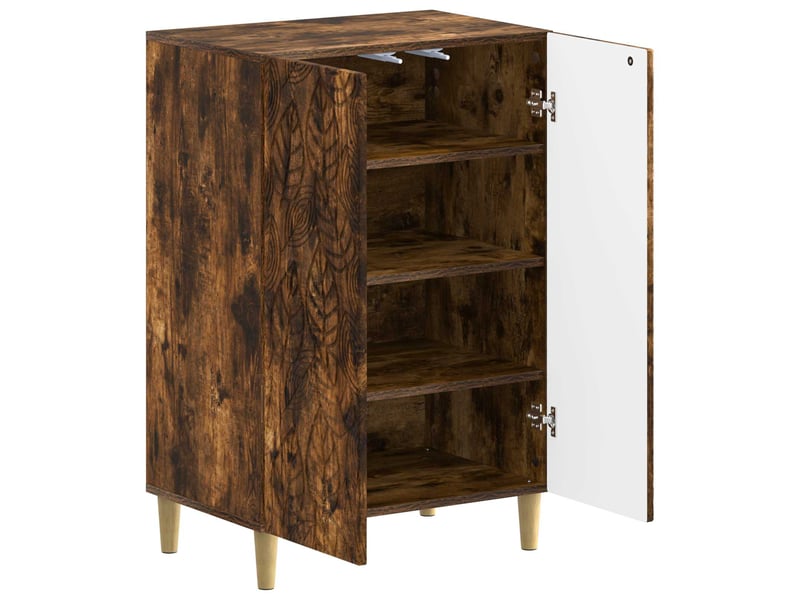  Meuble à chaussures, armoire à chaussures delft 59,5x39,5x90 cm chêne fumé  - Conforama C