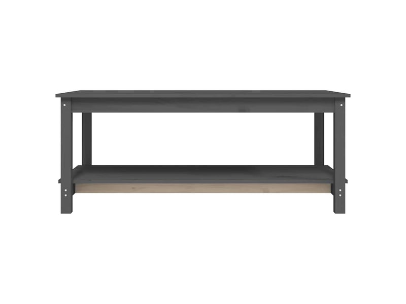  Table basse | table de salon gris 110x55x45 cm bois massif de pin  - Conforama E
