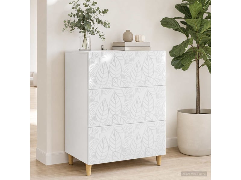 Armoire à tiroirs, rangement bureau blanc 66 x 34,5 x 90 cm bois d'ingénierie shl7765  - Conforama B