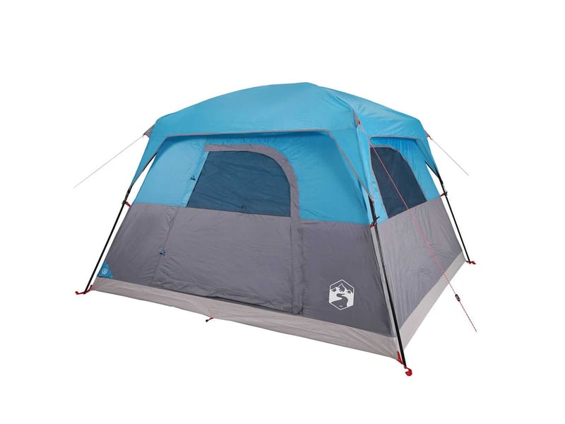 Tente de camping de cabine 4 personnes bleu imperméable shl24082 - Conforama D