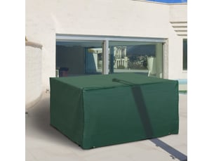 Housse de protection mobilier de jardin 135x135x75 cm – verte – oxford 600d imperméable et résistante aux uv