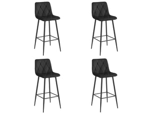 tabouret de bar  <strong>SANS MARQUE</strong>  - noir hauteur d'assise 76 cm vendu Par 4