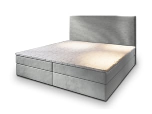 Lit avec rangement 140x200 cm <strong>MASSENO</strong>  <strong></strong> coloris gris